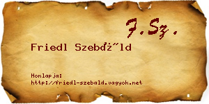 Friedl Szebáld névjegykártya